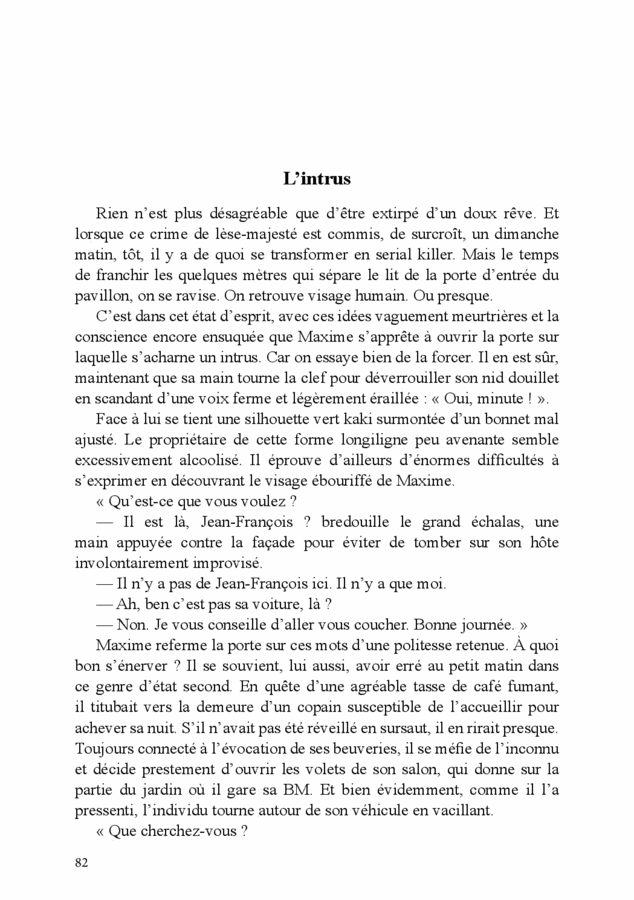 Extrait de l'ebook "Nouvelles fantastiques d'une journée ordinaire