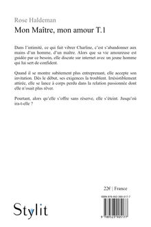 4me de couverture de "Mon Maître, mon amour, Tome 1"