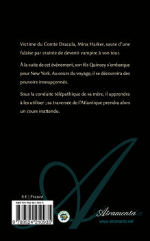 4ème de couverture de "Le Voyage de Quincey Harker"