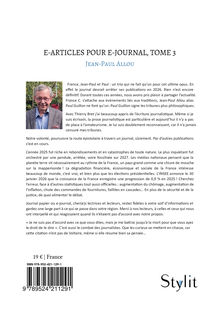 4�me de couverture de "e-articles pour e-journal, Tome 3"
