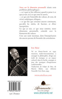 4me de couverture de "Notes sur la dimension personnelle"